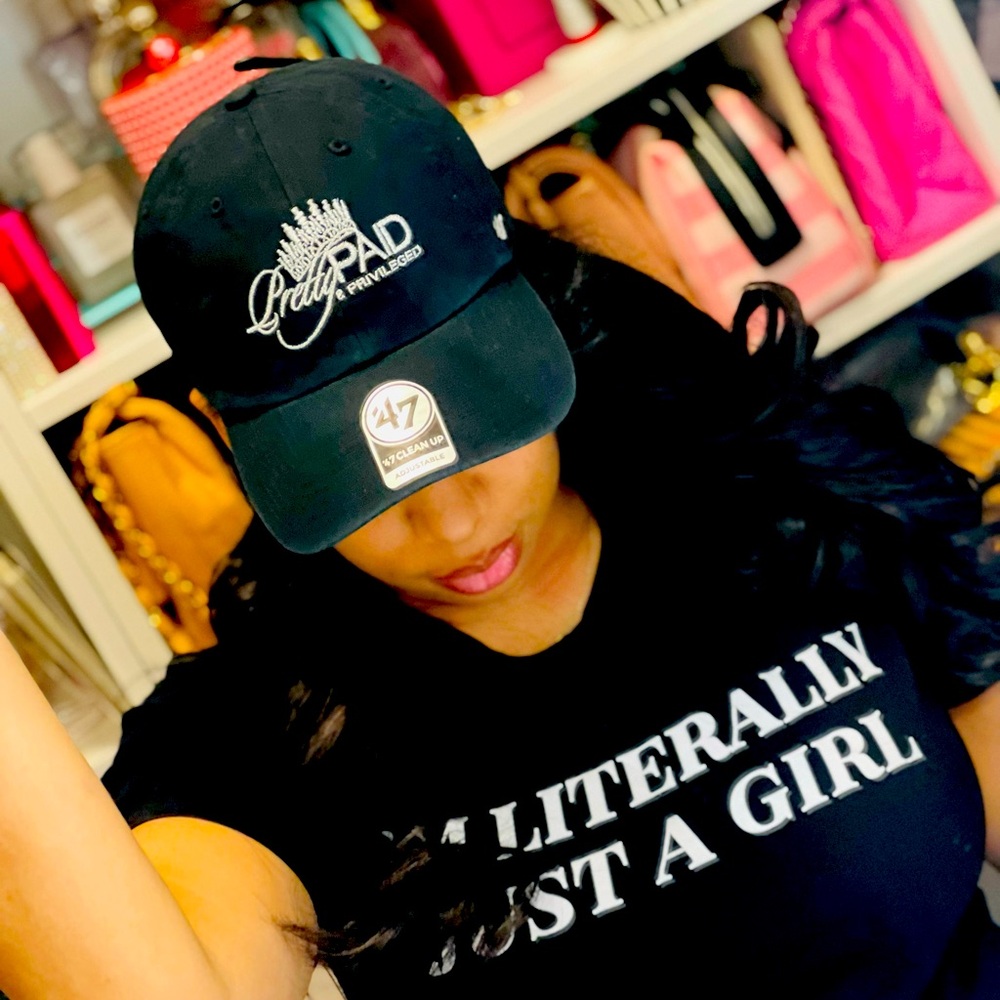 “Pretty Paid Privileged”  Black baseball Cap